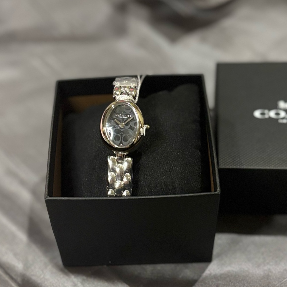 Coach Silver Bracelet Watch with Black Face - Picture 2 of 3